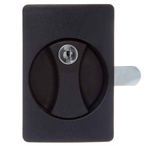 LOCK FOCUS FLUSH HANDLE BLACK KD