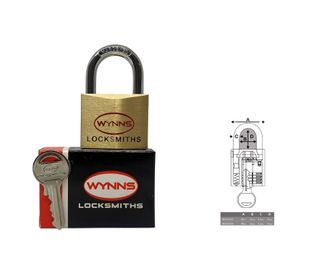 WYNNS 40MM BRASS PADLOCK KA3