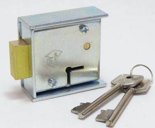 DEADBOLT LOCK WITH COVER - UP/LH
