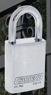 CARBINE C45 STEEL BODY PADLOCK WITH 8MM SHACKLY, MOLYBDENUM