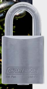 CARBINE C50 STEEL BODY PADLOCK, MOLYBDENUM 9.5MM SHACKLE WIT