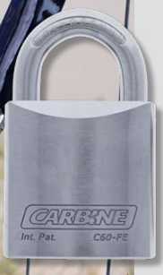 CARBINE C60 STEEL PADLOCK 11MM SHACKLE MOLYBDENUM WITH EKA C