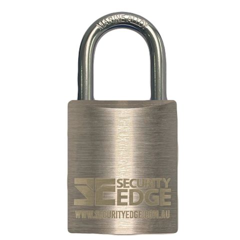SECURITY EDGE S 45MM PADLOCK, 27MM MARINE ALLOY SHACKLE BK