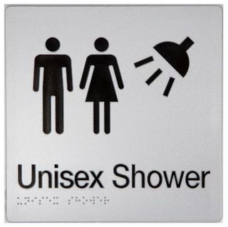 UNISEX SHOWER SIGN
