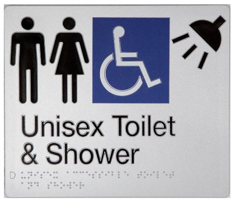 UNISEX, DISABLED, TOILET, SHOWER BLK/SIL