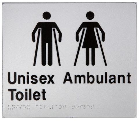 UNISEX AMBULANT TOILET BRAILLE