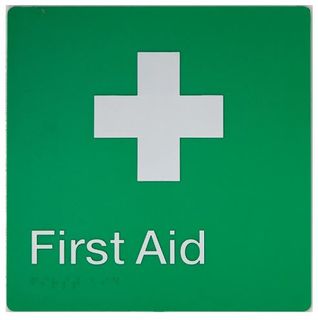 FIRST AID SIGN GREEN WHITE CROSS ICON