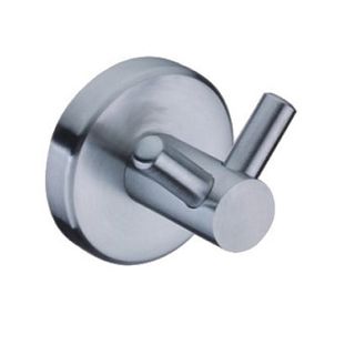 DOUBLE COAT HOOK WITH PINPOLISHED STAINL