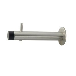 COAT HOOK WITH BUMPERSATIN STAINLESS STE