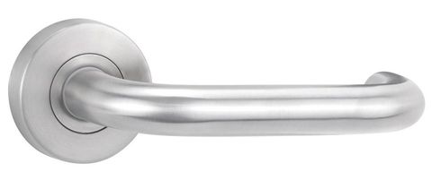 LEVER 2 (HOLLOW) PRIVACY SET WITH LATCH Satin Stainless