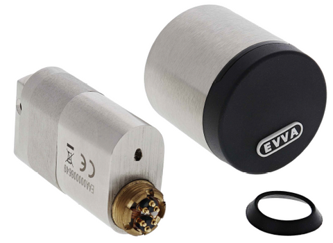 EVVA AIRKEY, OVAL CYLINDER, SATIN NICKEL