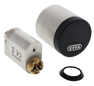 EVVA AIR KEY OVAL CYLINDER SATIN NICKEL