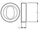 SYMPHONY 1220 SERIES OVAL CYLINDER ESCUTCHEON - SURFACE FIX