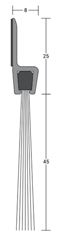 BRUSH SEAL 45H 2100 SIL