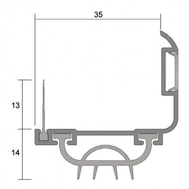 FACE-FIXED SILICONE WEATHER SEAL FOR DOO