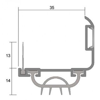 FACE-FIXED SILICONE WEATHER SEAL FOR DOO