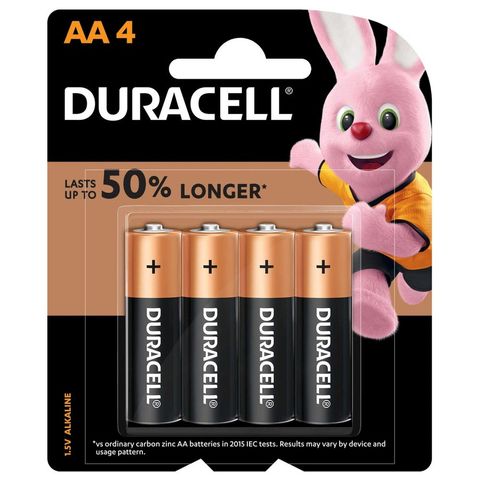 DURACELL COPPERTOP AA 4PCE BATTERY