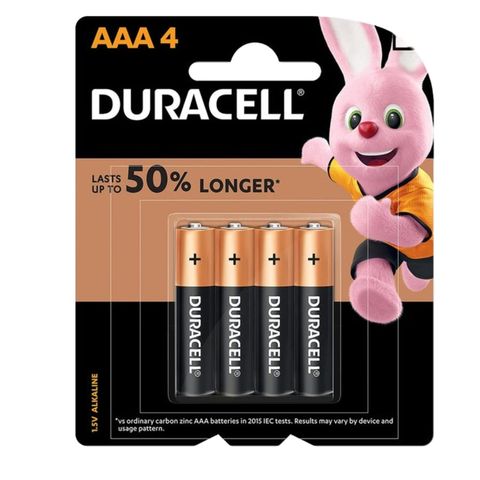 DURACELL COPPERTOP AAA 4 PCE BATTERY DP