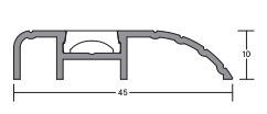 10MM THRESHOLD PLATE 45W 1000 SIL