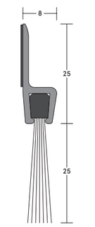 BRUSH SEAL 25H 1000 SIL