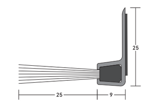 BRUSH SEAL 90DEG 25H 2100 SIL