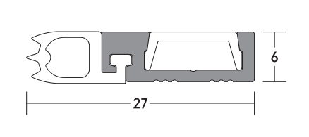 SLIM-LINE DOOR PERIMETER SEAL BULB 2100