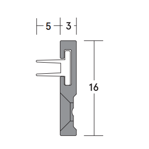 SLIM-LINE DOOR PERIMETER SEAL DBL FIN 10