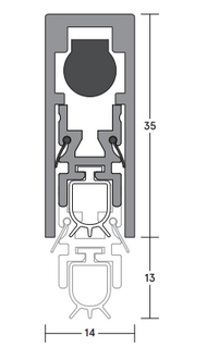 HOT SMOKE DROP SEAL MORTICE 0820 SIL