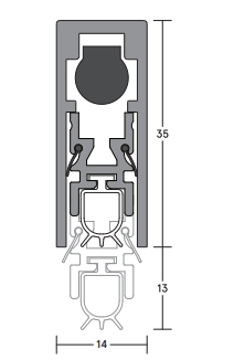 DROP SEAL SEMI MORTICE 0335 SIL