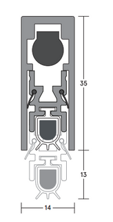 HOT SMOKE DROP SEAL SEMI MORTICE 0535 SI