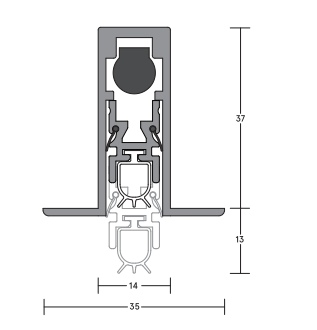 DROP SEAL FLANGED MORTICE 1335 SIL