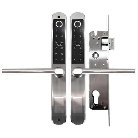 MCGRATH A210 SLIMLINE DOUBLE SIDED DIGITAL LOCK, SATIN CHROM