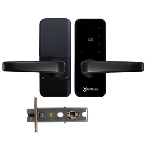 MCGRATH ALBION DIGITAL LOCK, BLACK FINISH WITH 60MM BACKSET