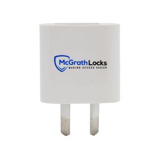 MCGRATH LOCKS WALL ADAPTOR, 240V WITH 2 USB PORTS TO SUIT GA