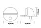 290 SERIES DOOR STOP FLOOR MOUNT 25MM HEIGHT SC