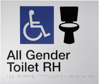 ALL GENDER  ACCESIBLE TOILET (RIGHT HAND) BRAILLE AMENITY SI