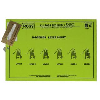 ROSS KEY & LEVER CHART FOR ROSS 102 SERIES LOCKS