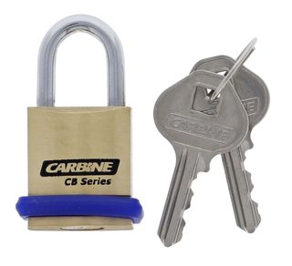 CARBINE CB20 20MM BRASS PADLOCK, 13MM X 3.7MM SHACKLE, KA1