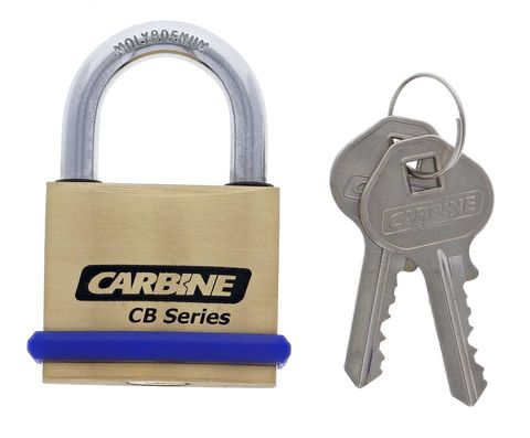 CARBINE CB40 40MM BRASS PADLOCK, 22MM X 6.3MM SHACKLE, KA1