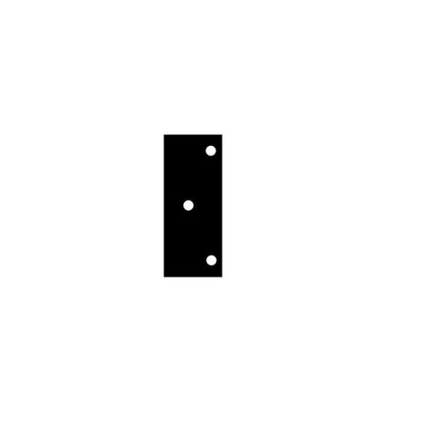 BDS PACKER TO SUIT 001 STRIKE FLANGE 6MM BLACK ACRYLIC -
