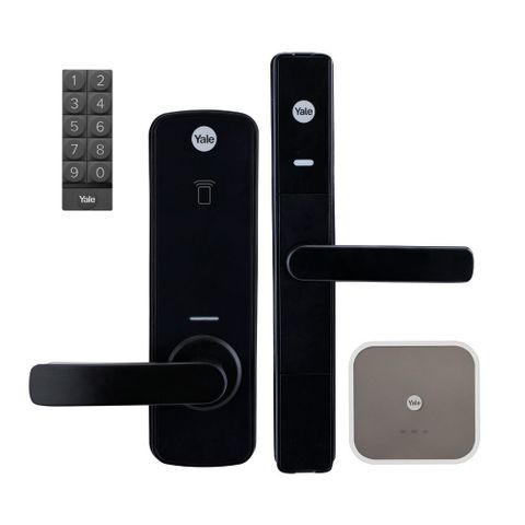 YALE UNITY ENTRANCE LOCK KIT MATT BLACK; ENTRANCE LOCK