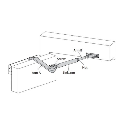 7714 SERIES HOLD OPEN ARM ASSEMBLY GOLD