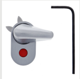 CARBINE ACROBAT OVAL TURNSNIB LH/RH SATIN CHROME