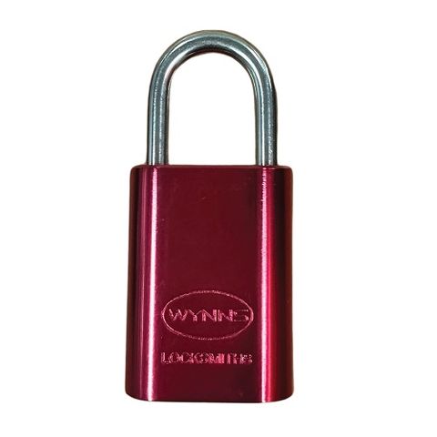 WYNNS 40MM ALUMIMIUN PADLOCK 27MM SHACKLE - RED