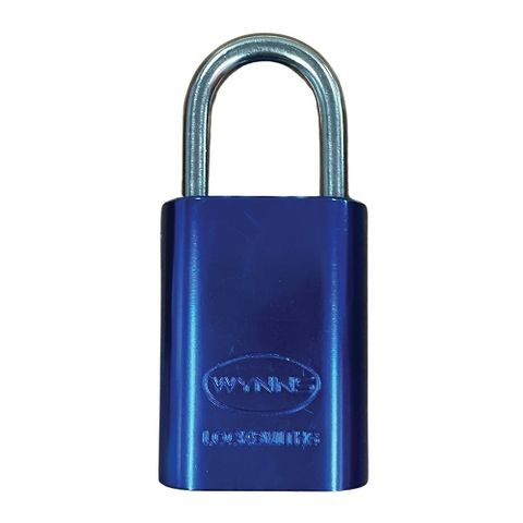 WYNNS 40MM ALUMIMIUN PADLOCK 27MM SHACKLE -  BLUE