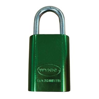 WYNNS 40MM ALUMIMIUN PADLOCK 27MM SHACKLE - GREEN