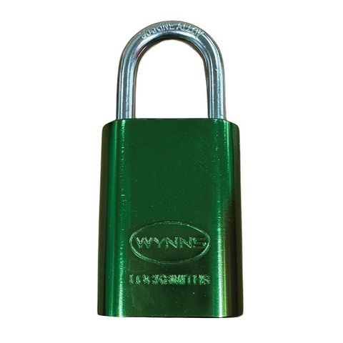 WYNNS 40MM ALUMIMIUN PADLOCK 27MM SHACKLE - GREEN