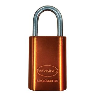 WYNNS 40MM ALUMIMIUN PADLOCK 27MM SHACKLE - ORANGE