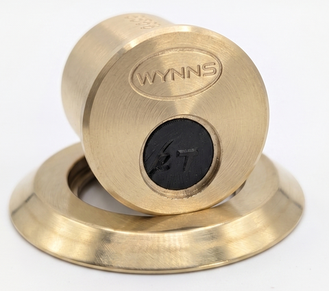 WYNNS ROUND CYLINDER BK SATIN BRASS