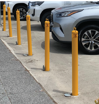 SURFACE MOUNTED HOUSING TO STORE BOLLARD WHEN NOT IN USE